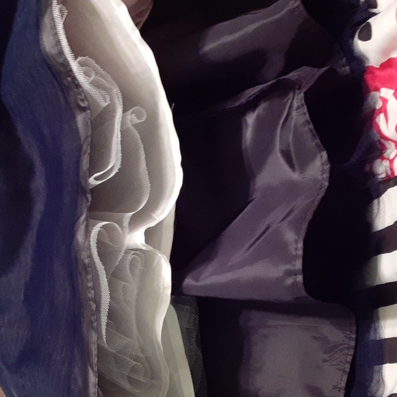 Flower Girl Dress, Handmade Custom Made, Navy Gold Pearl & Sequin Embellishments - Picture 9 of 15